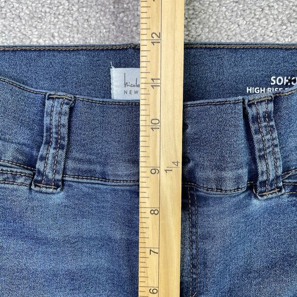 Nicole Miller SoHo Jeans Women’s 10 Blue Bootcut High Rise Medium Wash Stretch - Picture 10 of 13